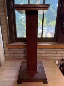 Oak Square Pedestal Stand