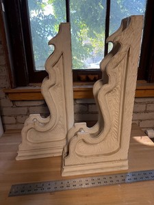 Pair of Ornate Carved Architectural Corbels - 22in