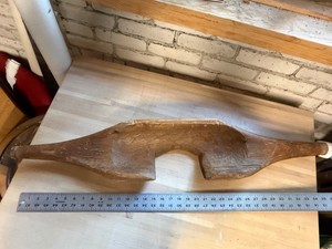 Large Carved Wooden Decorative Piece - 35 Inches