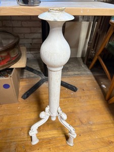 White Carved Decorative Pedestal - 36 in