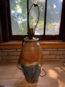Studio Pottery Glazed Ceramic Table Lamp