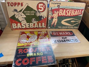 Vintage-Look Metal Sign Mixed Lot - 4