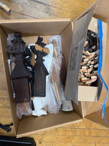 Mixed Lot of 83 Decorative Wood Pieces and Components