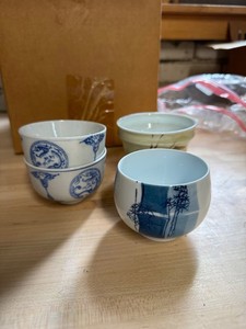 Assorted Ceramic Tea Cups - Blue & White Mixed Designs