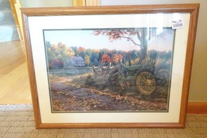 Framed John Deere Tractor Print By Darrell Bush