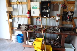 Garage Work Bench and Contents