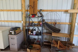 Large Assortment of ToolsHardwareStorage Shelves