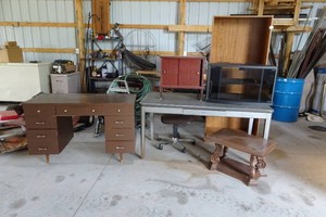 Assorted Shelves, Desk and Tables