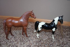 Vintage Red Mill Carved Wood Horse Figure