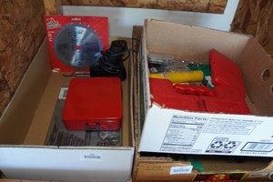 Assorted Tools - Saw Blade, Soldering Gun, Tap & Hex Die Set, Drill Bits