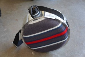 Large Metal and Cloth Canteen