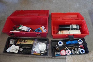 2 Tool Boxes with Assorted Hardware