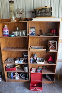 2 Book Shelves with Contents