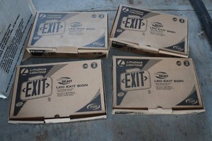 4 Lighted Exit Signs