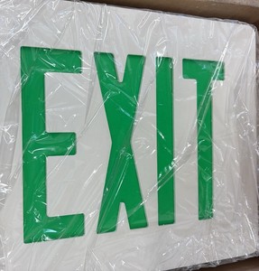 Exit sign still in box