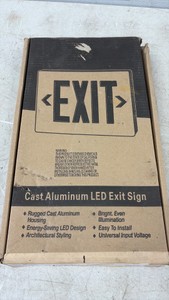 Exit sign still in box