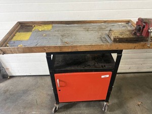 Rolling Tool Cart with Top and table Vise