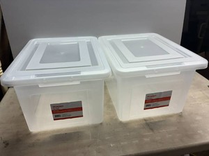 Clear Plastic File Totes