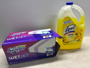Swiffer Wetjet Pads and Lysol Disinfectant