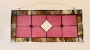 Stained Glass Hanging Window Panel