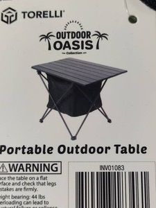 Torelli Portable Outdoor Table New in Case