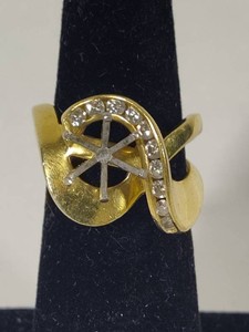 18K Yellow Gold & Diamond Ring - No Center Stone