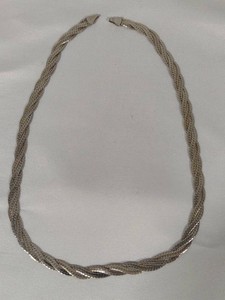 925 Sterling Silver Braided Necklace - Missing Clasp - See Description
