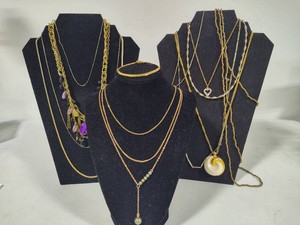 Lot of Gold Tone Necklaces