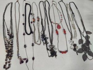 Lot of Long Costume Jewelry Necklaces