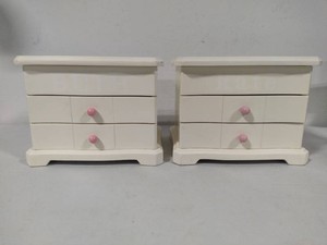 Two Small Wood Jewelry Boxes wMirrors