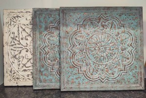 Farmhouse Rustic Distressed Metal Wall Decor