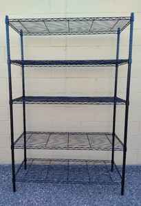Black WireMetal Adjustable Storage Shelving