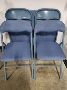 Padded Card Table & Four Matching Chairs
