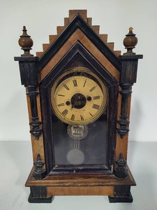 Antique Wood Clock - See Description -
