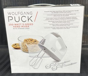 Brand New Wolfgang puck 250 W five speed hand mixer