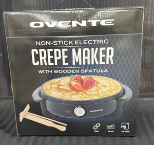 Brand new Ovente nonstick electric crpe maker with wooden spatula