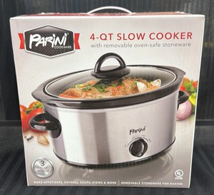 Brand New Parini 4 quart slow cooker with removable oven safe stoneware