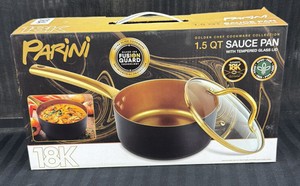 Brand New Parini 1.5 quart sauce pan with tempered glass lid