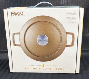 Brand New Parini cookware golden oil collection cast-iron Dutch oven 3.2 quart
