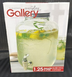 Brand New Tablet Tops every day gallery 1.25 gallon 5 L glass drink dispenser