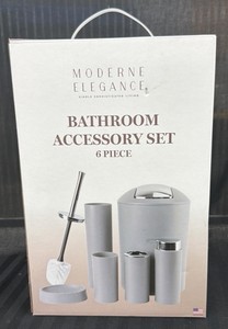 Brand New Modern Elegance bathroom, accessory set six piece
