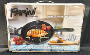 Brand New Parini cookware grill pan preseasoned cast-iron