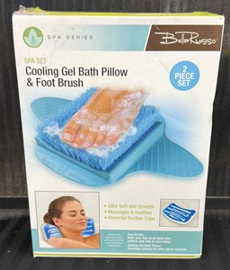 Brand New Bella Russo, spa set cooling gel bath, pillow, and footbrush