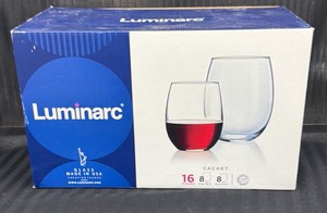 Brand New Luminarc 16 piece Cachet glass set