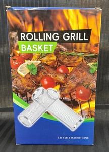 Brand New rolling grill basket set
