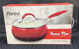 Brand New  Parini cookware 3.1 quart nonstick aluminum enamel sauce pan with lid