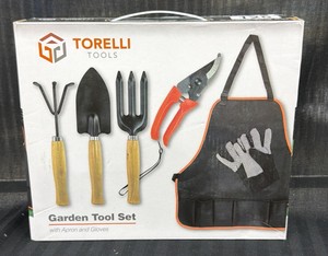 Brand New Torelli tools garden tool, set with apron and gloves