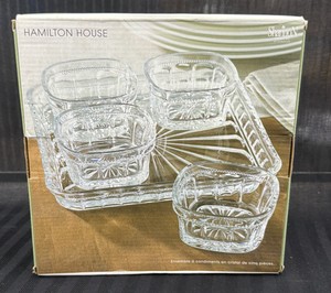 Brand New Hamilton house five piece crystal relish set