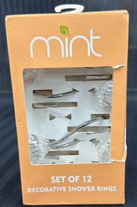 Brand New Mint brand set of 12 decorative shower rings