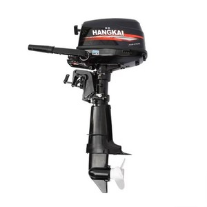 Brand New In Box - HANGKAI 4 Stroke 6.5HP Outboard Motor, 123CC Fishing Boat Engine Heavy Duty Outboard Marine Engines for Inflatable Boat Kayak Canoe Water Cooling Tiller Control